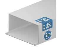 EDO Goulotte de Câble 120x60 mm Cache-Câble Blanc 2m