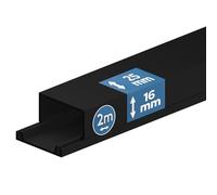 EDO Goulotte de Câble 25x16 mm Cache-Câble Noir 2m