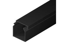 EDO Goulotte de Câble 25x25 mm Cache-Câble Anthracite Foncé 2m - Goulotte PVC avec Couvercle à Clipser - Cache Câble Mural en Saillie - Goulotte Décorative TV, Bureau, Salon
