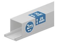 EDO Goulotte de Câble 25x25 mm Cache-Câble Blanc 2m
