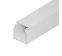 EDO Goulotte de Câble 25x25 mm Cache-Câble Blanc 2m - Goulotte PVC avec Couvercle à Clipser - Cache Câble Mural en Saillie - Goulotte Décorative TV, Bureau, Salon