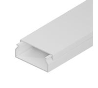 EDO Goulotte de Câble 40x16 mm Cache-Câble Blanc 2m - Goulotte PVC avec Couvercle à Clipser - Cache Câble Mural en Saillie - Goulotte Décorative TV, Bureau, Salon