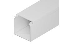EDO Goulotte de Câble 40x40 mm Cache-Câble Blanc 2m - Goulotte PVC avec Couvercle à Clipser - Cache Câble Mural en Saillie - Goulotte Décorative TV, Bureau, Salon