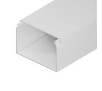 EDO Goulotte de Câble 60x40 mm Cache-Câble Blanc 2m - Goulotte PVC avec Couvercle à Clipser - Cache Câble Mural en Saillie - Goulotte Décorative TV, Bureau, Salon