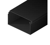 EDO Goulotte de Câble 80x40 mm Cache-Câble Anthracite Foncé 2m - Goulotte PVC avec Couvercle à Clipser - Cache Câble Mural en Saillie - Goulotte Décorative TV, Bureau, Salon