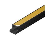 EDO Goulotte de Câble Autocollante 15x10 mm Cache-Câble Anthracite Foncé 2m - Goulotte PVC avec Couvercle à Clipser - Goulotte Mural Autocollante - TV, Bureau, Salon