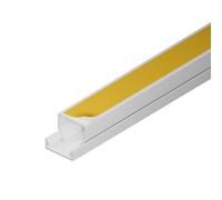 EDO Goulotte de Câble Autocollante 15x10 mm Cache-Câble Blanc 2m - Goulotte PVC avec Couvercle à Clipser - Goulotte Mural Autocollante - TV, Bureau, Salon