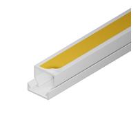 EDO Goulotte de Câble Autocollante 16x16 mm Cache-Câble Blanc 2m - Goulotte PVC avec Couvercle à Clipser - Goulotte Mural Autocollante - TV, Bureau, Salon