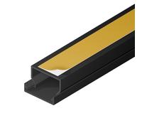 EDO Goulotte de Câble Autocollante 25x16 mm Cache-Câble Anthracite Foncé 2m - Goulotte PVC avec Couvercle à Clipser - Goulotte Mural Autocollante - TV, Bureau, Salon