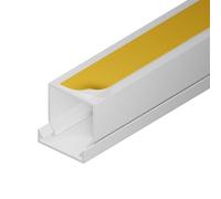 EDO Goulotte de Câble Autocollante 25x25 mm Cache-Câble Blanc 2m - Goulotte PVC avec Couvercle à Clipser - Goulotte Mural Autocollante - TV, Bureau, Salon