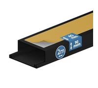 EDO Goulotte de Câble Autocollante 40x16 mm Cache-Câble Anthracite Foncé 2m - Goulotte PVC avec Couvercle à Clipser - Goulotte Mural Autocollante - TV, Bureau, Salon