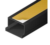 EDO Goulotte de Câble Autocollante 40x25 mm Cache-Câble Anthracite Foncé 2m - Goulotte PVC avec Couvercle à Clipser - Goulotte Mural Autocollante - TV, Bureau, Salon