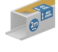 EDO Goulotte de Câble Autocollante 40x40 mm Cache-Câble Blanc 2m
