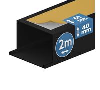 EDO Goulotte de Câble Autocollante 60x40 mm Cache-Câble Noir 2m