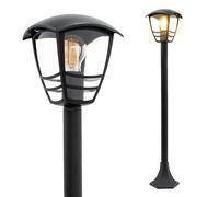 EDO Lampe de Jardin sur Pied E27 IMMA L/T Noire - Lanterne Extérieure Moderne 100 cm - Lampadaire IP44 pour Éclairage Extérieur - Luminaire sur Pied Élégante pour Jardin, Allées, Terrasse