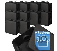 EDO Lot de 10 Boîtes de Dérivation IP44 Étanches 78x78x47 mm Noires