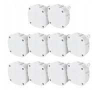 EDO Lot de 10 Boîtes de Dérivation IP44 Hermétiques 88x88x40 mm Blanches, 4 Entrées - Sans Halogène - Boîtes de Jonction avec Bornes et Fermeture à Vis Intérieur et Extérieur