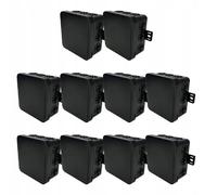 EDO Lot de 10 Boîtes de Dérivation IP54 Hermétiques 100x100x41 mm Noires
