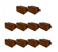EDO Lot de 10 Boîtes de Dérivation IP54 Hermétiques 80x45x41 mm Brunes, 8 Entrées - Flexibles et Sans Halogène - Boîtes de Jonction avec Sorties et Fermeture à Clip Int./Ext.