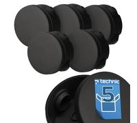 EDO Lot de 5 Boîtes de Dérivation IP44 Étanches Ø89x47 mm Noires