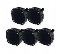 EDO Lot de 5 Boîtes de Dérivation IP44 Hermétiques 88x88x40 mm Noires