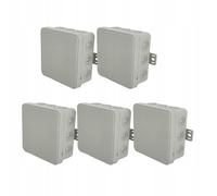 EDO Lot de 5 Boîtes de Dérivation IP54 Hermétiques 100x100x41 mm Grises