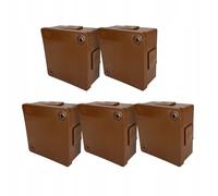 EDO Lot de 5 Boîtes de Dérivation IP55 Étanches 86x86x40 mm Brunes, 4 Entrées - Sans Halogène - Boîtes de Jonction avec Passe-câbles en Caoutchouc et Fermeture à Vis Int./Ext.