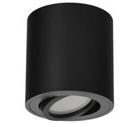 EDO, MALDA Noir Spot plafonnier en saillie avec GU10 IP20, 220-240V, spot plafonnier en saillie downlight en aluminium rond EDO777233 noir