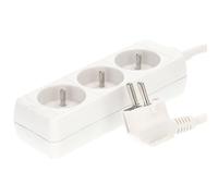 EDO, multiprise - Extension Logan Blanc 3 Plis Type E français 5m câble, multiprise 5m, multiprise 5m câble multiprise, multiprise 5m multiprise rallonge EDO777553