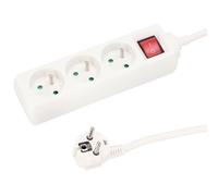 EDO, multiprise - Logan câble d'extension Blanc 3 Fois Type E français 5m câble multiprise Extension 5m, multiprise 3 Fois, Triple Prise, multiprise avec Interrupteur 5m multiprise rallonge EDO777562