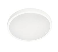EDO Plafonnier LED PERETI 18W, blanc 29,5cm, Éclairage de Plafond 220-240V, Luminaire Plafonnier IP44, 3000K Blanc Chaud, 1800lm, Luminaires Intérieur, Plafonnier Moderne, Lampe Plafond LED,EDO777610