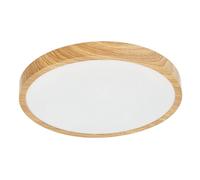 EDO Plafonnier LED PERETI 18W en Bois 29,5cm, 3000K Blanc Chaud, 1800lm, IP44, Éclairage de Plafond 220-240V, Luminaire Intérieur Moderne, Lampe LED EDO777612