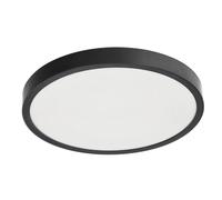 EDO Plafonnier LED PERETI 18W noir 29,5cm, 3000K Blanc Chaud, 1800lm, Luminaire Plafonnier IP44, Éclairage de Plafond 220-240V, Luminaires Intérieur, Plafonnier Moderne, Lampe Plafond LED EDO777611