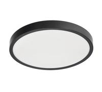 EDO Plafonnier LED PERETI 18W Noir 29,5cm, 4000K Blanc Neutre, 1800lm, IP44, Éclairage de Plafond 220-240V, Luminaire Intérieur Moderne, Lampe LED EDO777609