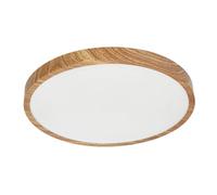EDO Plafonnier LED PERETI 24W bois 35cm, 3000K Blanc Chaud, 2400lm, Luminaire Plafonnier IP44, Éclairage de Plafond 220-240V, Luminaires Intérieur, Plafonnier Moderne, Lampe Plafond LED EDO777617