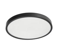 EDO Plafonnier LED PERETI 24W Noir 35cm, 3000K Blanc Chaud, 2400lm, IP44, Éclairage de Plafond 220-240V, Luminaire Intérieur Moderne, Lampe LED