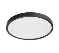 EDO Plafonnier LED PERETI 24W noir 35cm, 4000K Blanc Neutre, 2400lm, Luminaire Plafonnier IP44, Éclairage de Plafond 220-240V, Luminaires Intérieur, Plafonnier Moderne, Lampe Plafond LED EDO777614