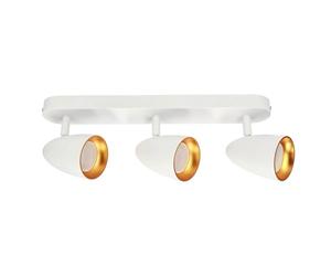 EDO Plafonnier Orientable 3 Spots OVO 3, Inclinable, Blanc, Eclairage de Plafond Moderne, Luminaire Plafonnier LED Réglable, Plafonnier Cuisine, Projecteur de Plafond IP20 GU10 EDO777240