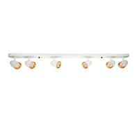 EDO Plafonnier Orientable 6 Spots OVO 6, Inclinable, Blanc, Eclairage de Plafond Moderne, Luminaire Plafonnier LED Réglable, Plafonnier Cuisine, Projecteur de Plafond IP20 GU10 EDO777244