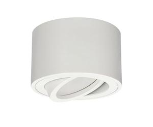 EDO Rond Spot de Plafond Blanc ZALDA OV Lampe de Plafond Extra Plat & Pivotant, Spot en Saillie Orientable - Ø80*50mm, 230V Plafonnier en Aluminium, Lampe pour Salon, Chambre à Coucher, Cuisine