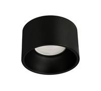 EDO Rond Spot de Plafond Encastrable ZAMA S Black - Ø85*50mm, Plafonnier Luminaire Noir, Lampe de Plafond en Aluminium, Spot Encastré Plat pour Salon, Chambre à Coucher, Cuisine