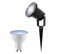 EDO Spot de Jardin LED Extérieur avec Piquet GU10 HORTUS Noir, 5,5W Blanc Neutral 4000K, Étanche IP65, Éclairage Exterieur, Spot de Jardin à Encastrer pour Jardin Cour Arbre Pelouse Plantes Chemin