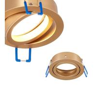 EDO Spot de Plafond Encastrable Rond OSMIN RING Or Clair Ø74 mm - Spot Encastré Orientable - Anneau Interchangeable pour Plafonnier OSMIN RIM - Éclairage Moderne pour Salon, Chambre, Cuisine