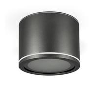 EDO Spot en Saillie IP54, Plafonnier Salle de Bain UMA GX53, Spot LED en Saillie Plafond 230V, Anthracite Mat Downlight Plat et Rond Ø90*60mm Aluminium, pour Balcon et Cuisine, non inclus LED-GX53