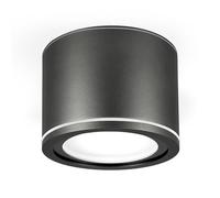 EDO Spot en Saillie IP54, Plafonnier Salle de Bain UMA GX53, Spot LED en Saillie Plafond 230V incluse 6W LED 4000K Blanc Neutre GX53 490lm, Anthracite Mat Downlight Plat et Rond Ø90*60mm Aluminium