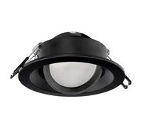 EDO Spot Encastrable Simple IRID BLACK, Luminaire Plafonnier LED, Éclairage de Plafond en Aluminium, Spot Blanc Encastré Rond, Lampe de Plafond pour Salon, Chambre, Cuisine, Couloir - EDO777136
