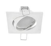 EDO Spot Encastrable Simple PARIL WHITE Réglable, Éclairage de Plafond Carré, Luminaire Plafonnier en Aluminium, Luminaires Intérieur pour Cuisine, Salon, Couloir - Modèle EDO777319