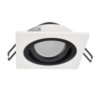 EDO Spot Encastrable Simple TULID SQ Mat, Spot Blanc/Noir Mat Carré Lampe de Plafond Encastrée en Aluminium, Éclairage de Plafond, Luminaires Intérieur, Ip20, EDO777449