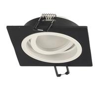 EDO Spot Encastrable Simple TULID SQ Mat, Spot Noir Mat Carré Lampe de Plafond Encastrée en Aluminium, Éclairage de Plafond, Luminaires Intérieur, Ip20, EDO777534