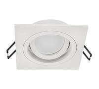 EDO Spot Encastrable Simple TULID SQ Mat White, Spot Blanc Mat Carré Lampe de Plafond Encastrée en Aluminium, Éclairage de Plafond, Luminaires Intérieur, Ip20, EDO777327